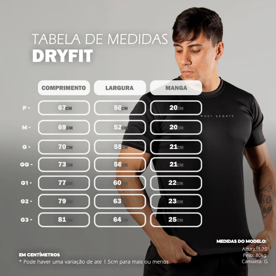 Kit 4 camisas Dryfit Básico